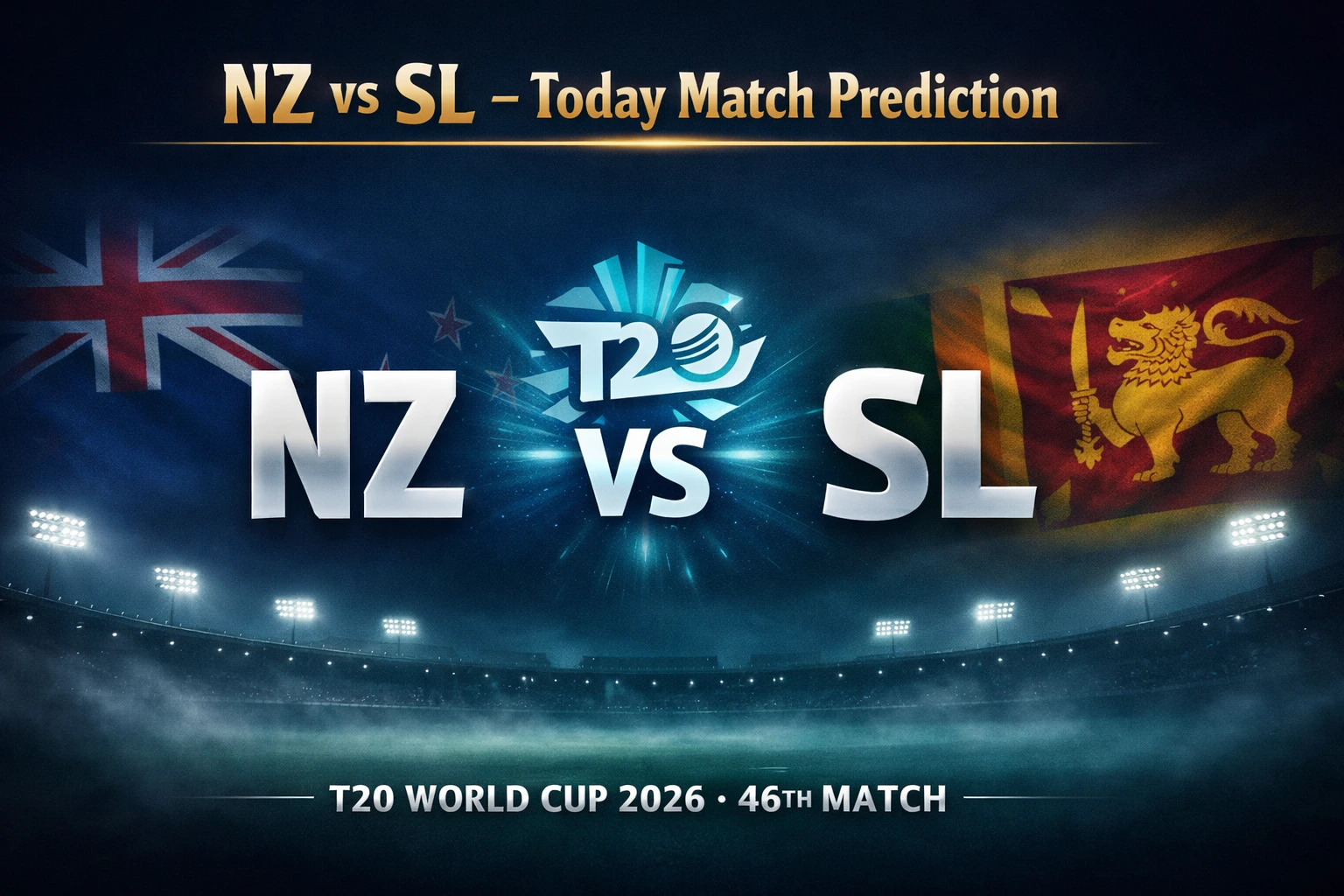 NZ vs SL 46th T20 WC Match Prediction