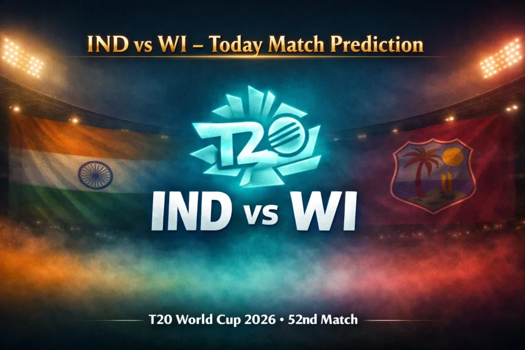 IND vs WI 52nd T20 WC Match Prediction
