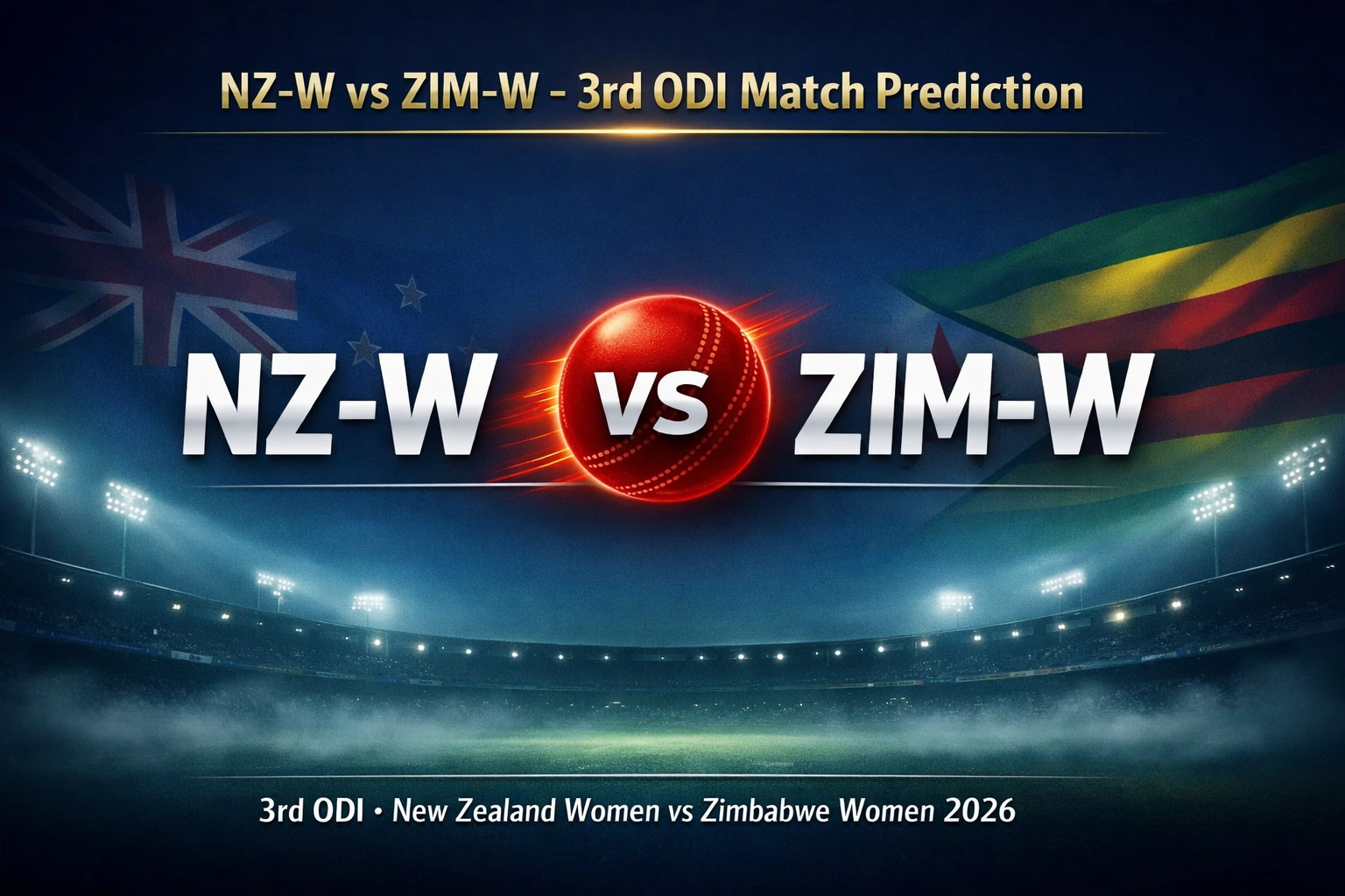 NZ-W vs ZIM-W 3rd ODI Match Prediction