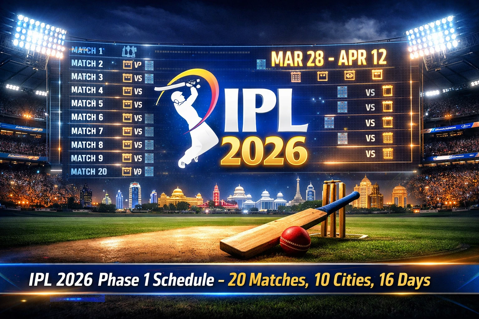 IPL 2026 Phase 1