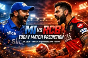 Read more about the article MI vs RCB Today Match Prediction, Match 20 IPL 2026 — Who Will Win & Free Betting Tips