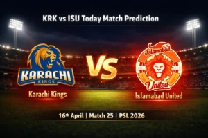 Read more about the article KRK vs ISU Today Match Prediction, Betting Tips and Who Will Win PSL 2026 Match 25?