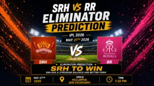 Read more about the article SRH vs RR Eliminator Prediction: IPL 2026 Betting Tips, Playing XI And Expert Analysis
