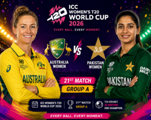 Read more about the article Australia Women vs Pakistan Women, 21st Match, Group A, ICC Womens T20 World Cup 2026 