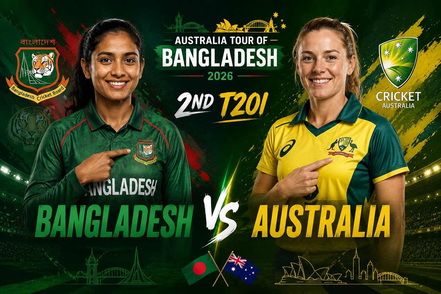 Bangladesh vs Australia, 2nd T20I, Australia tour of Bangladesh, 2026