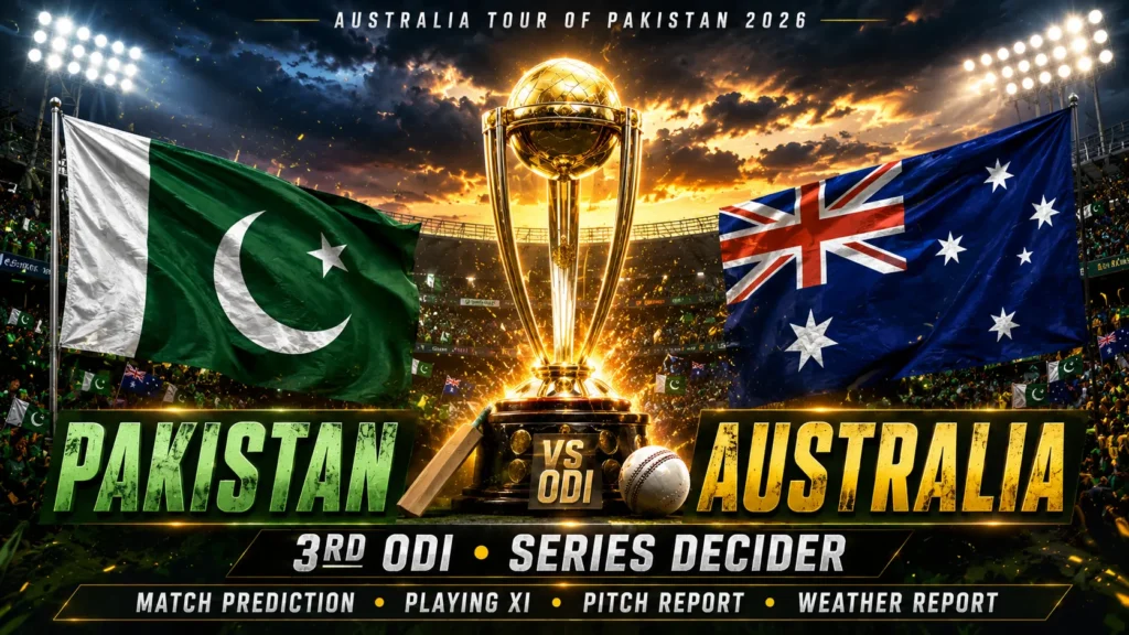 Pakistan vs Australia 3rd ODI 2026: Series-Decider Match Prediction & Analysis