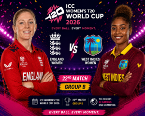 Read more about the article England Women vs West Indies Women, 22nd Match, Group B, ICC Women’s T20 World Cup 2026 