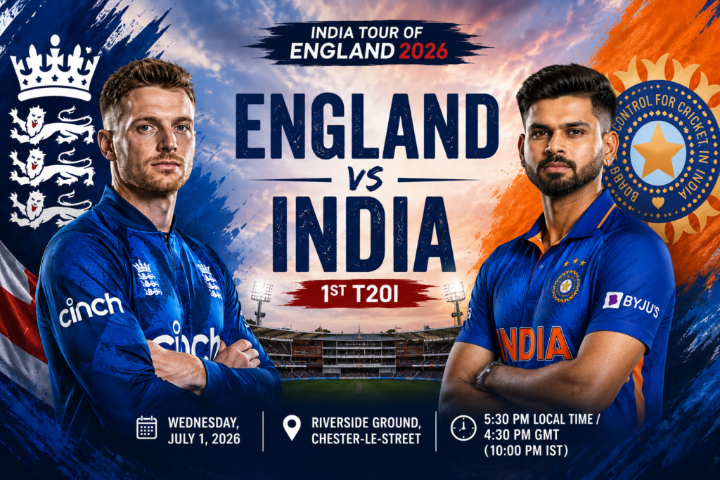 England vs India, 1st T20I, India tour of England, 2026 