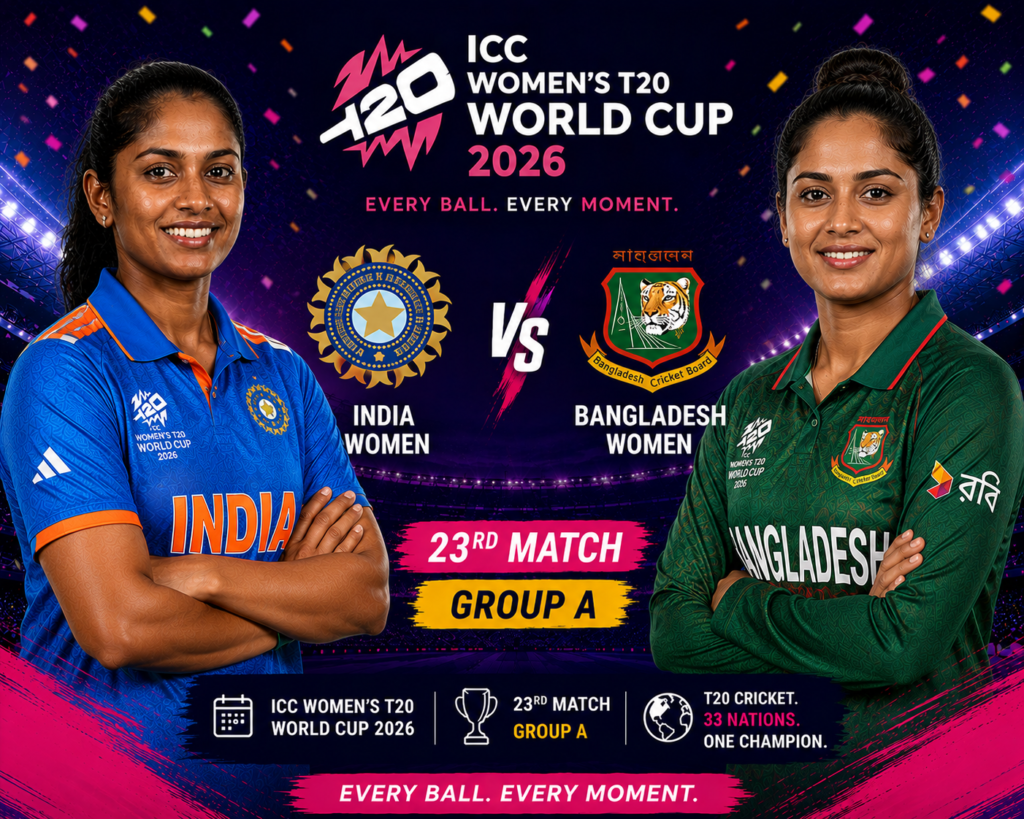 India Women vs Bangladesh Women, 23rd Match, Group A, ICC Women's T20 World Cup 2026 