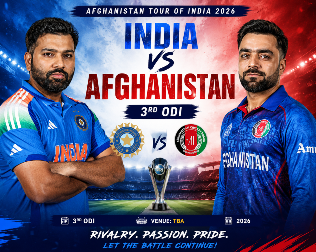 India vs Afghanistan, 3rd ODI, Afghanistan tour of India 2026 