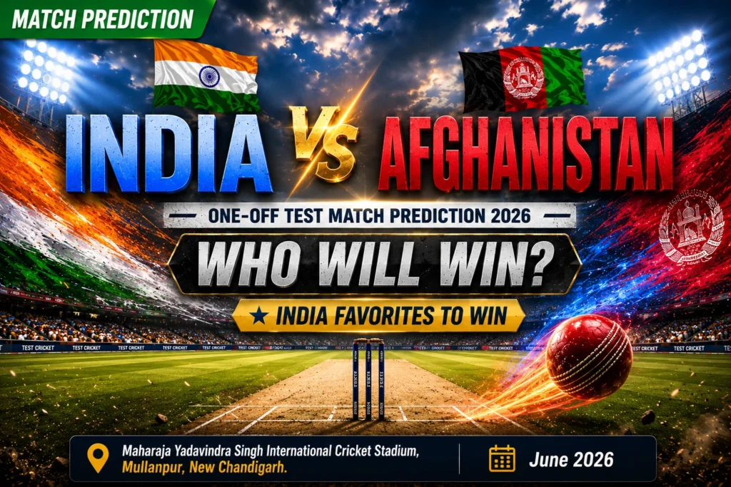 India vs Afghanistan, One-off Test, Afghanistan tour of India 2026 – Who Will Win Today's Match