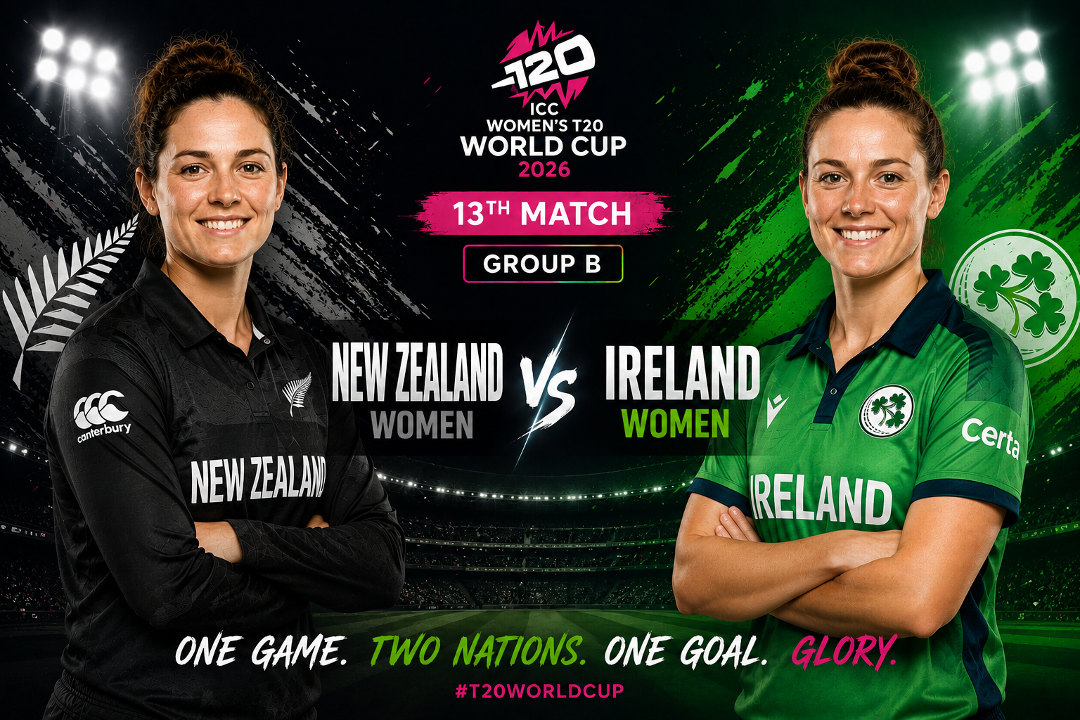 New Zealand Women vs Ireland Women, 13th Match, Group B, ICC Women's T20 World Cup 2026