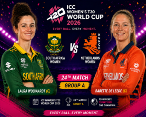 Read more about the article South Africa Women vs Netherlands Women, 24th Match, Group A, ICC Women’s T20 World Cup 2026 