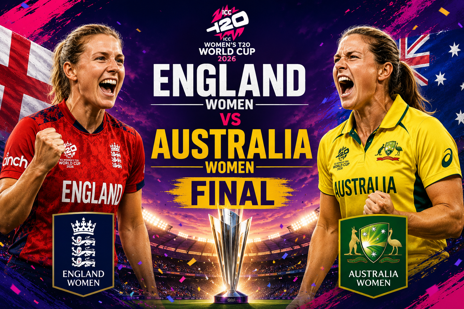 Read more about the article England Women vs Australia Women, Final, ICC Women’s T20 World Cup 2026 