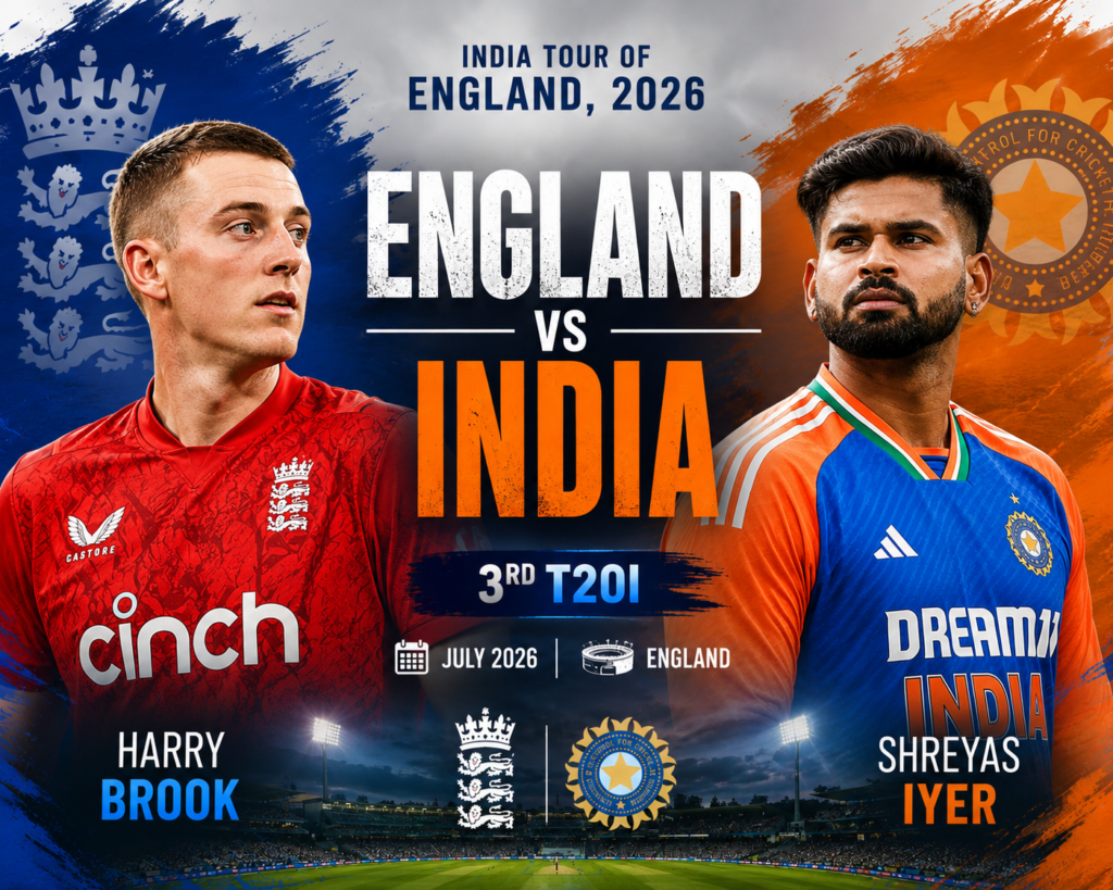 England vs India, 3rd T20I, India tour of England, 2026